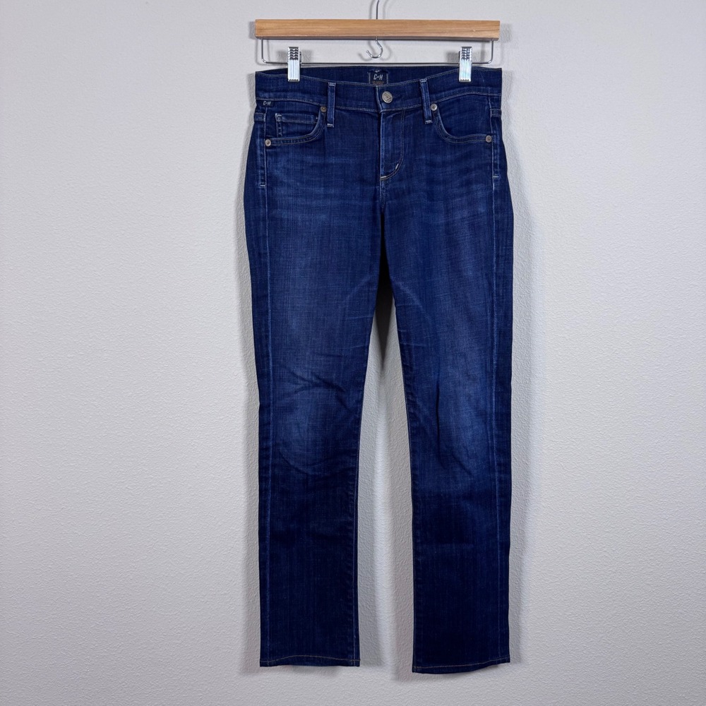 Citizens of Humanity Ava Low Rise Straight Leg Jeans Dark Indigo Blue Size 25